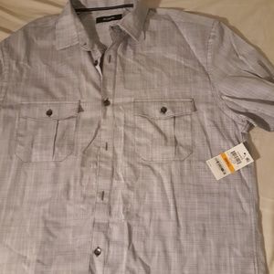 Brand new never worn Alfani roll up collared shirt